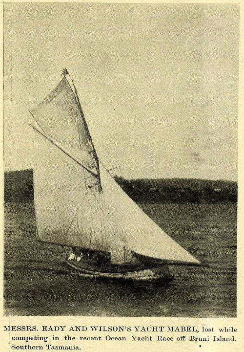 The yacht Mabel, wrecked in the 1902 Ocean Race