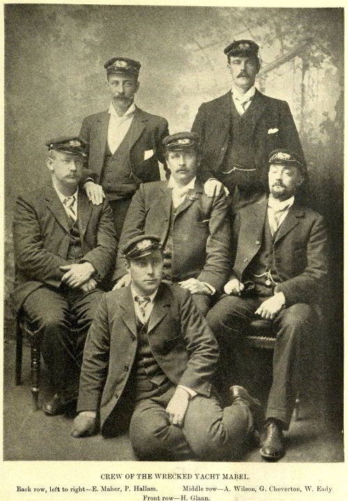 Crew of wrecked yacht Mabel