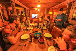 Group dinner at the Lodge