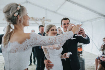 Toasting the married couple